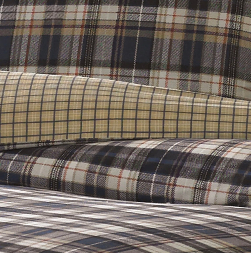 Brown Plaid Comforter Set
