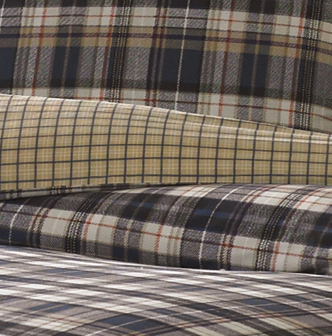Brown Plaid Comforter Set