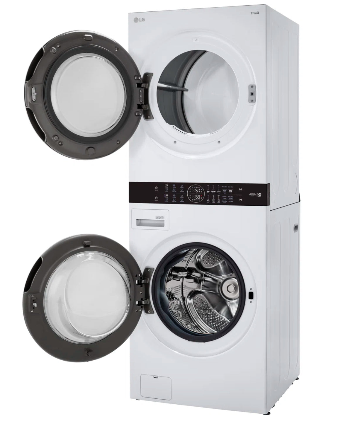 LG Single Unit Dryer & Front Load WashTower w/ Center Control Washer