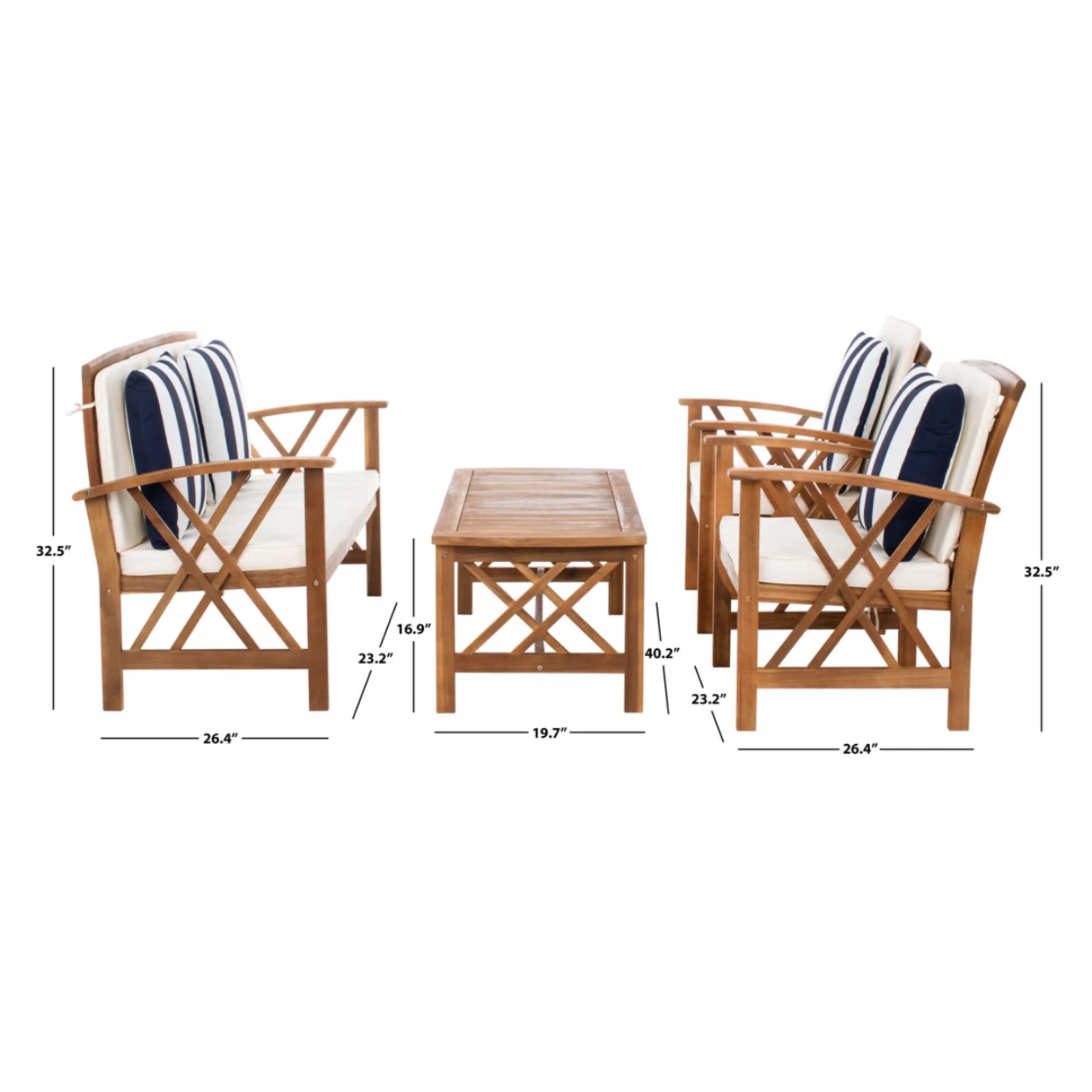 Conversation Sofa Set w/ Cushions