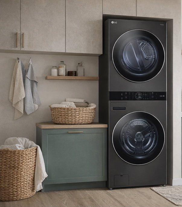 LG Dryer & Front Load WashTower w/ Center Control Washer