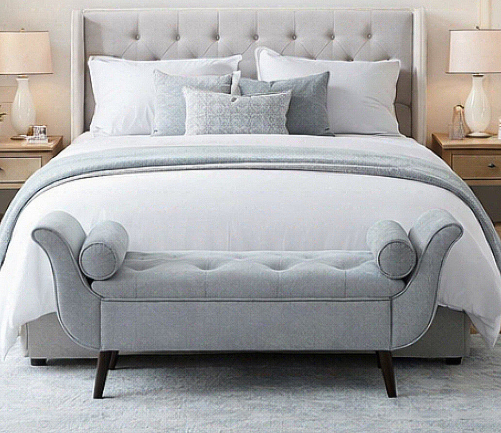65” Tufted Storage Bench for King-Size