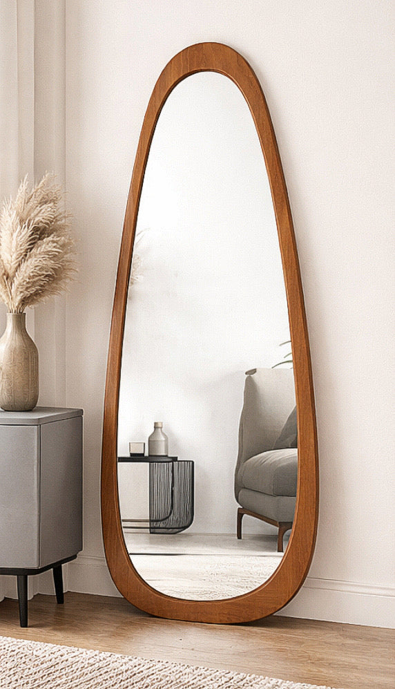 Unique Wood Accent Mirror