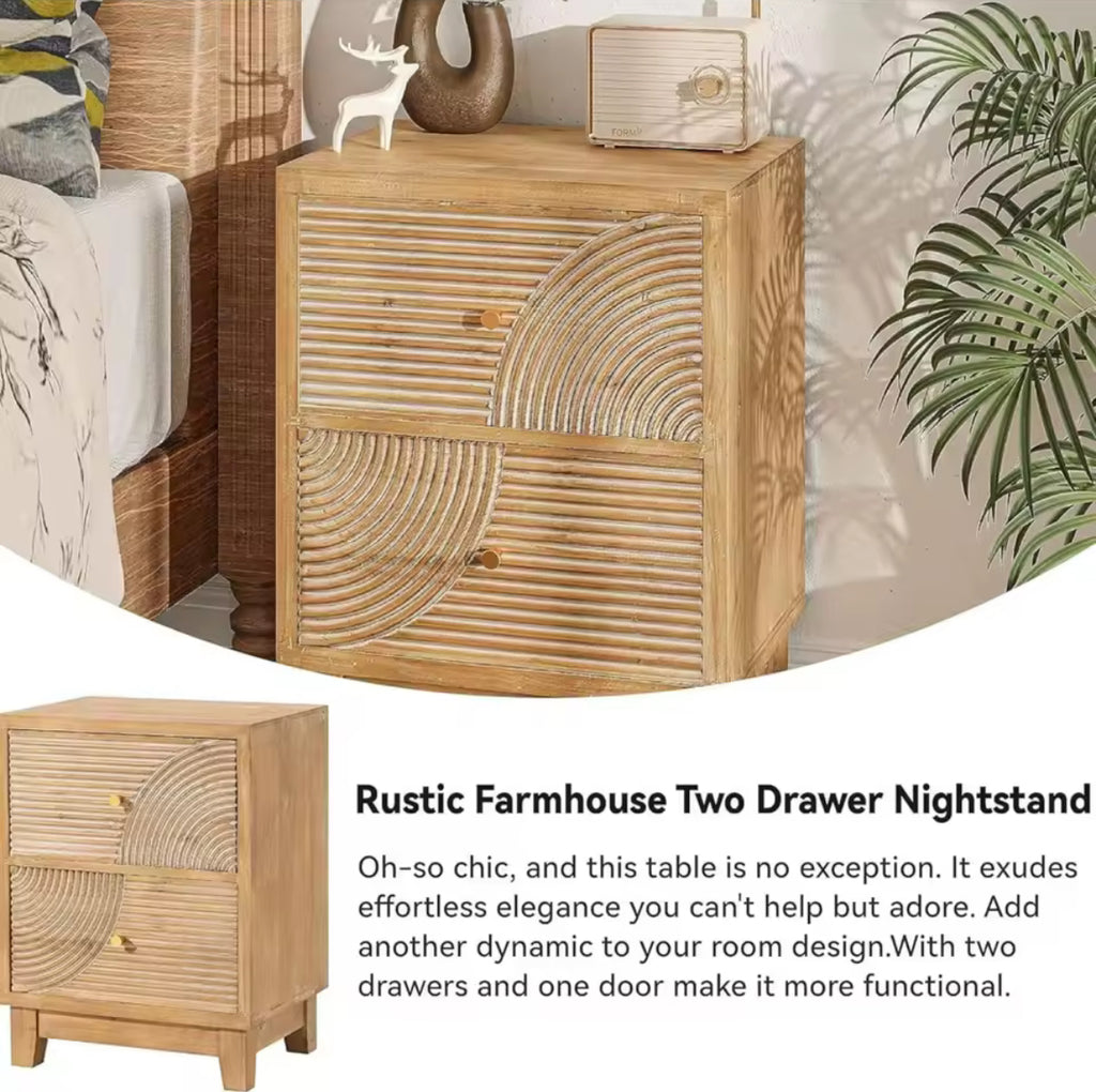 Ring-Patterned Nightstand