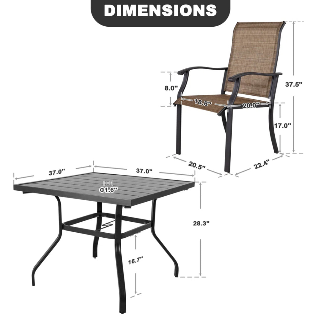 5-Piece Outdoor Patio Dining Set
