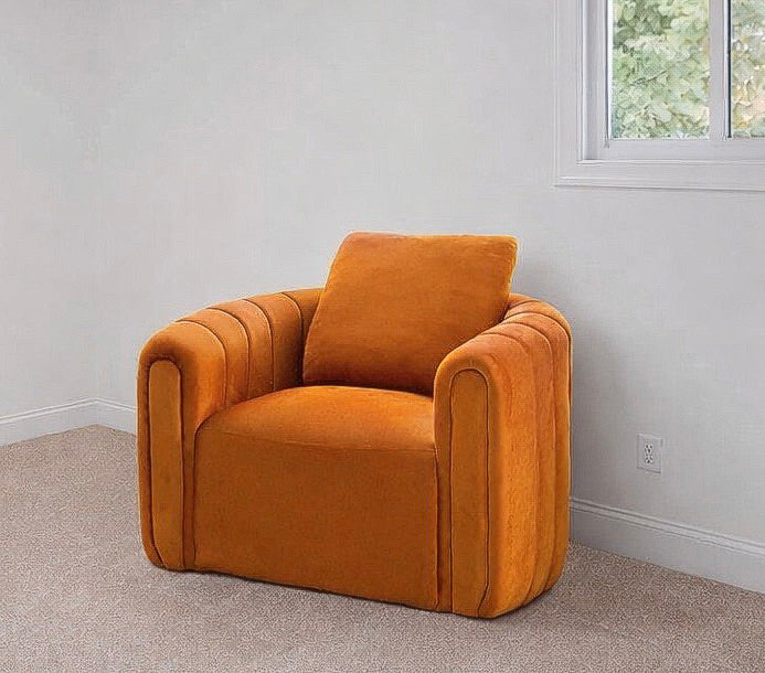 Swivel Armrest Barrel Chair