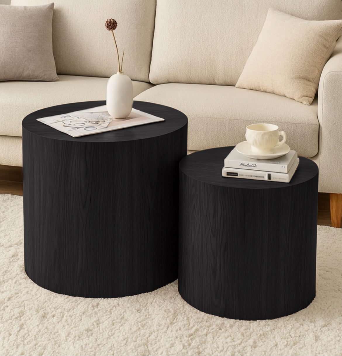 Wooden Nesting Coffee Tables (Set of 2)