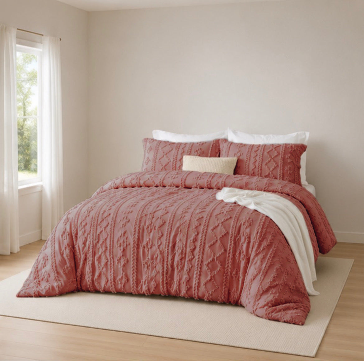 Tufted Boho Bedding Set