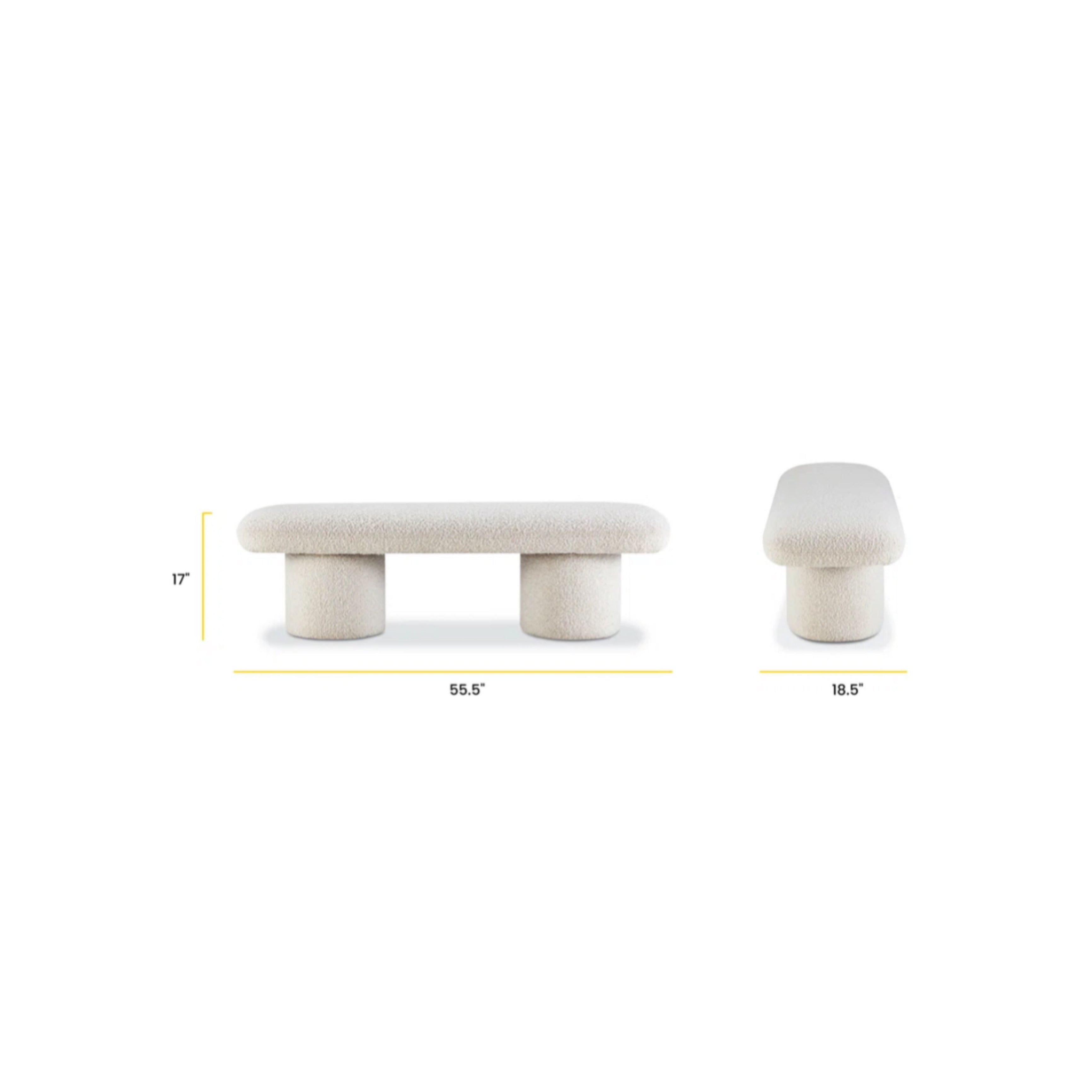 56” Upholstered Bench
