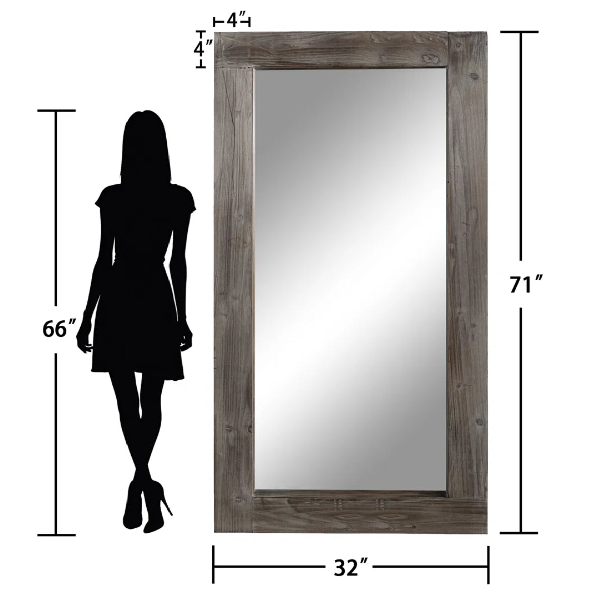 Farmhouse Solid Wood Mirror