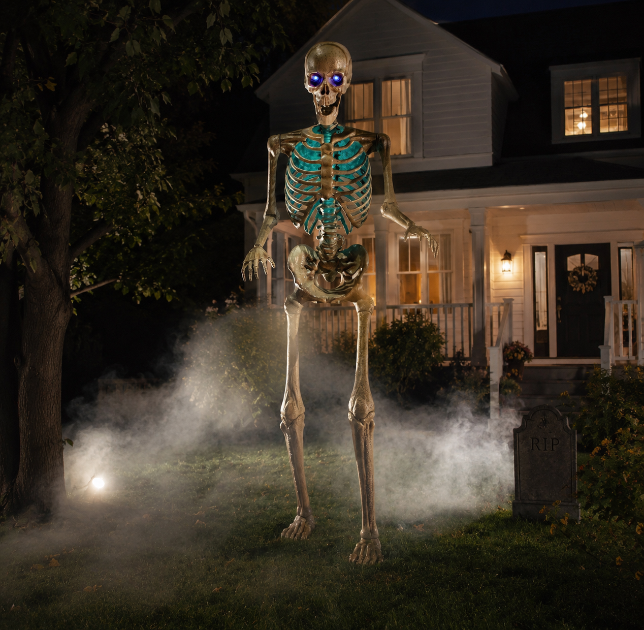 Color Changing Giant Skeleton w/ LED Eyes