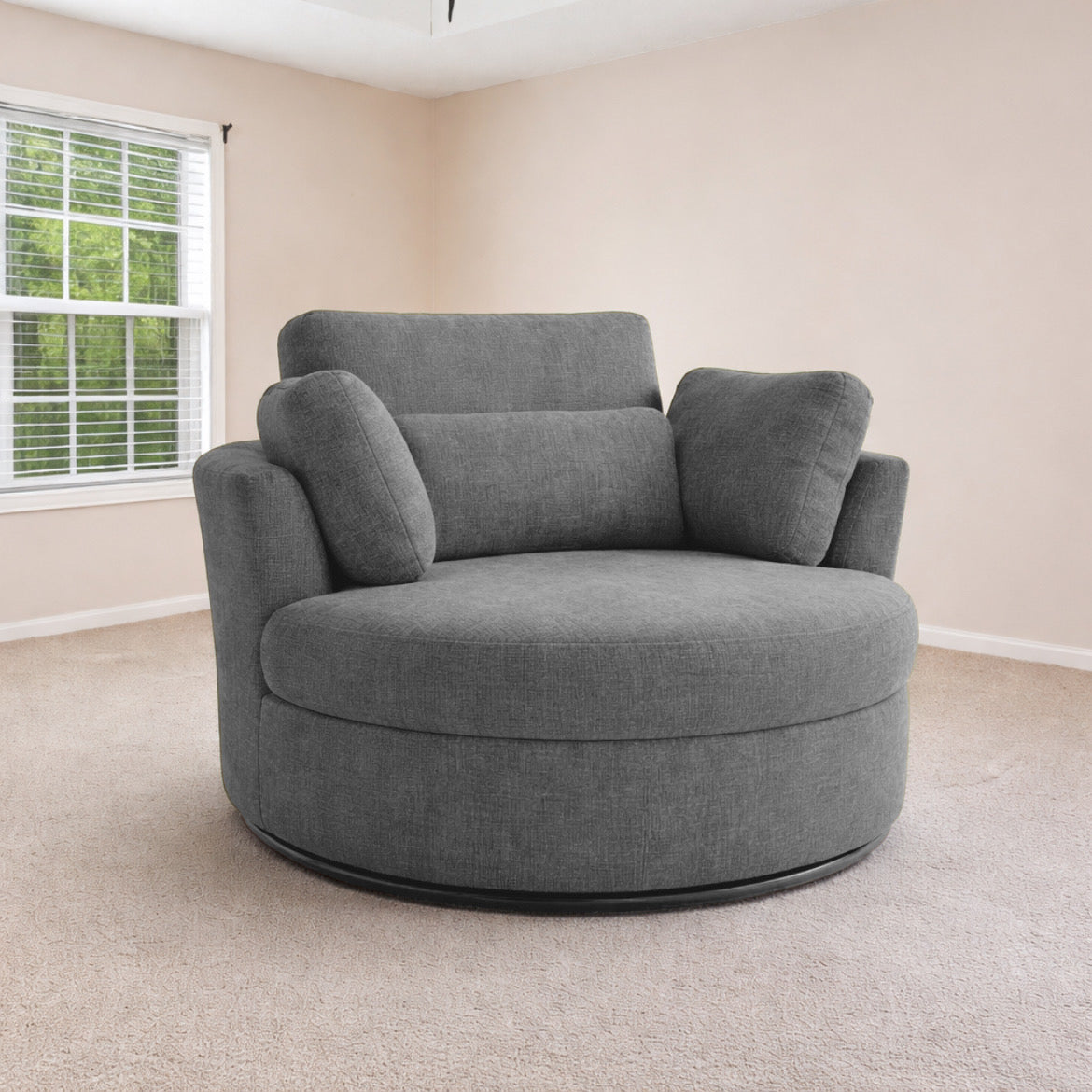 Swivel Barrel Chair