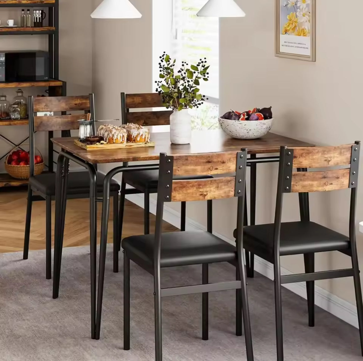 Square Dinette Set for 4