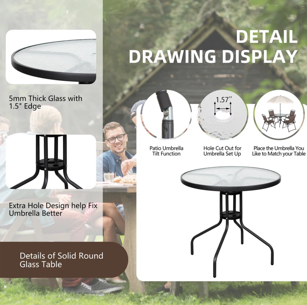 4-Person Backyard Dining Set