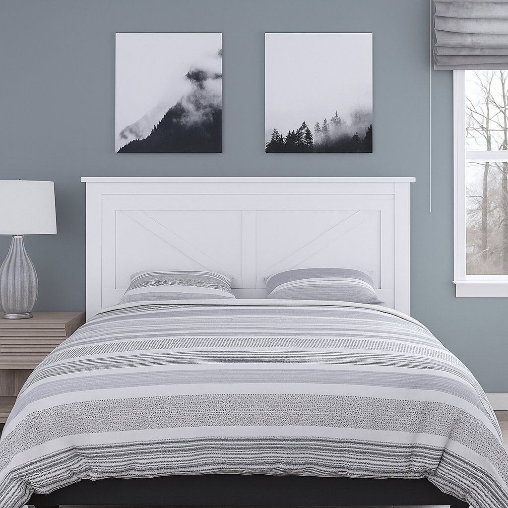 Farmhouse Style Wood Panel Headboard