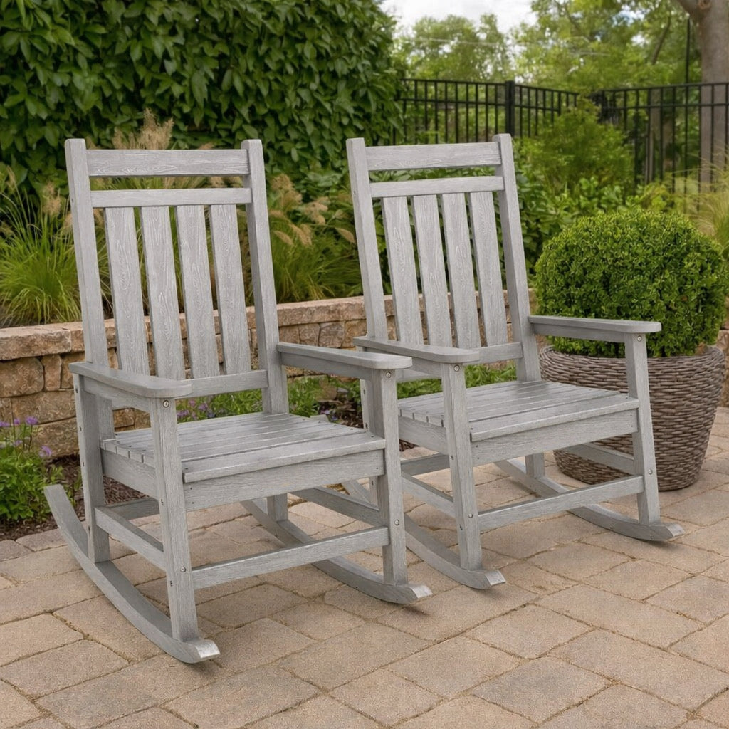 Outdoor Wood Rocking Chair (Set Of 2)