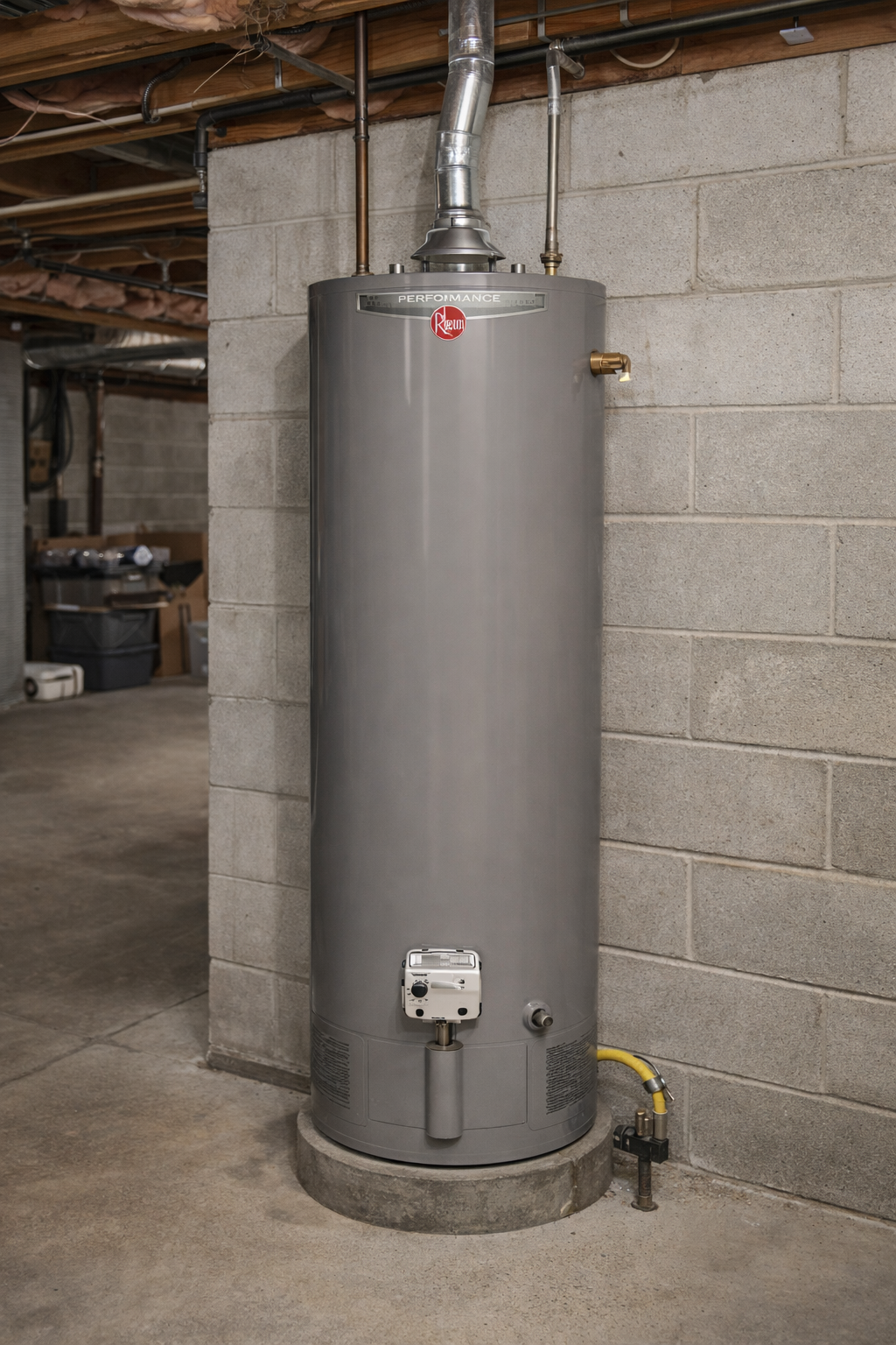 Rheem Performance 40 Gal. Tall 36,000 BTU Natural Gas
Water Heater (FREE Warranty)