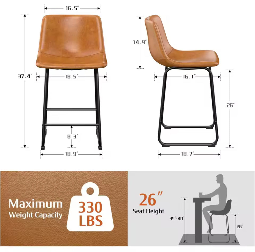 Urban Armless Bar Stools (Set of 2)