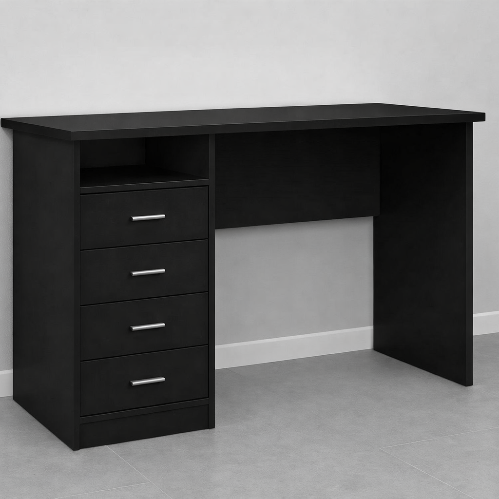 43” 4-Drawer Office Desk w/ Storage