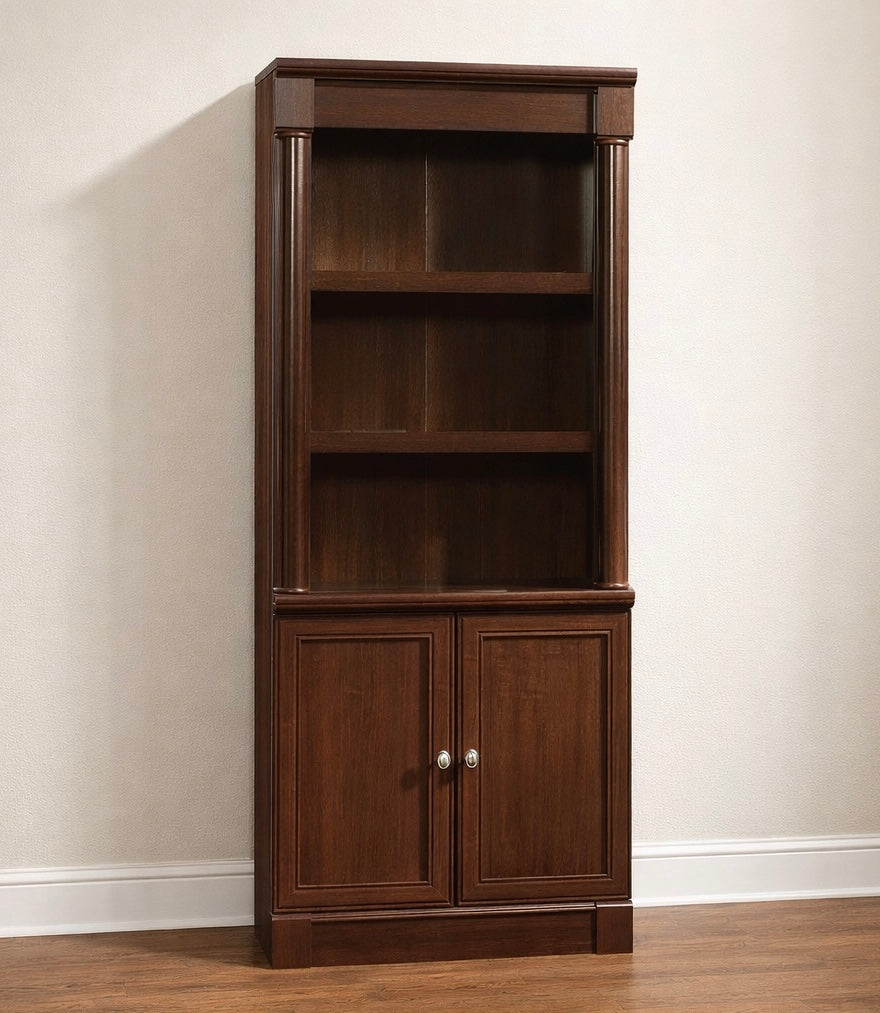 Farmhouse Bookshelf w/ Storage Cabinet