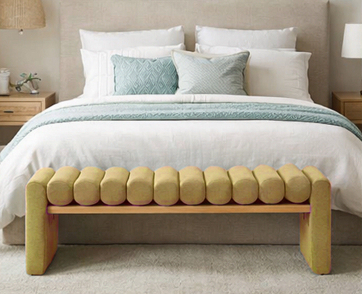 52” Modern Bench w/ Solid Wood Construction