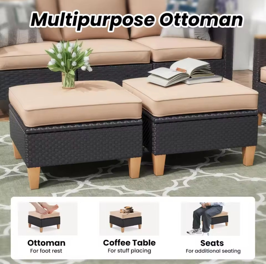Half-Moon Sectional Patio Sofa Set
