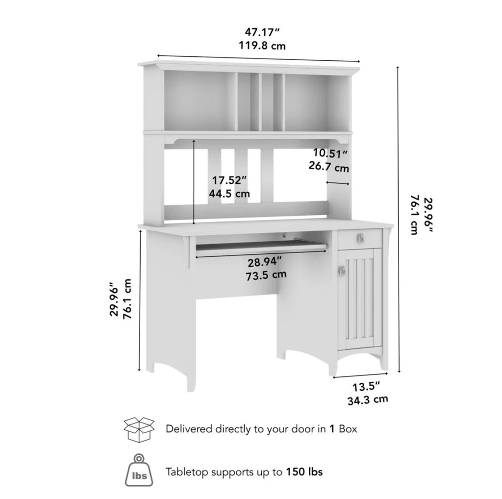 47” Productive Computer Desk w/ Hutch