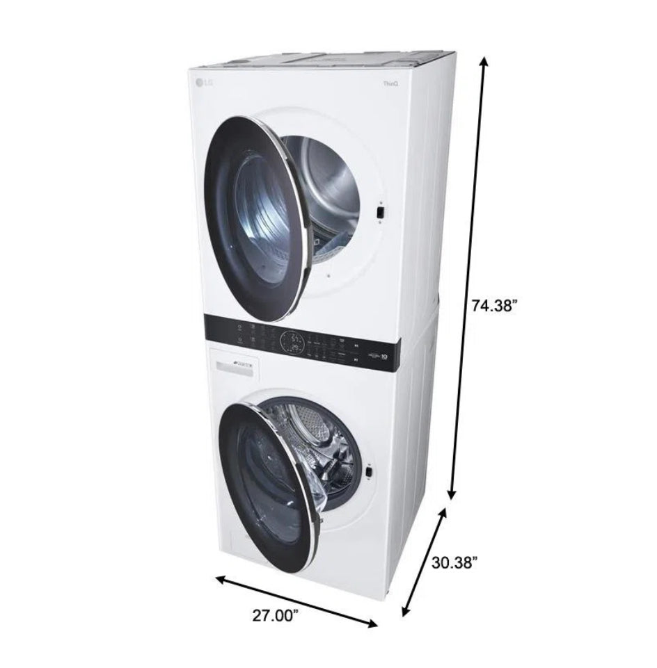LG Dryer & Front Load WashTower w/ Center Control Washer