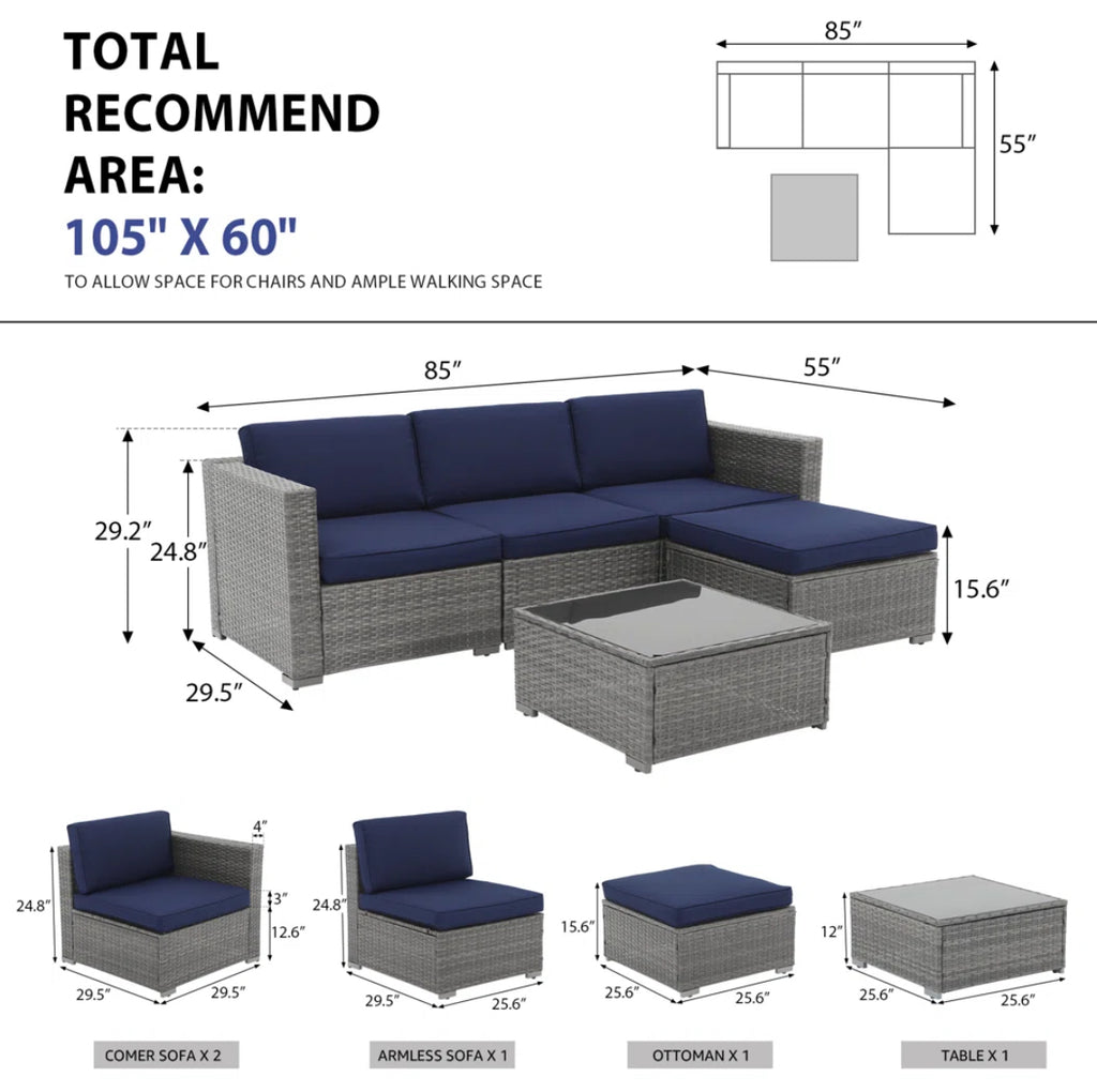 Outdoor Patio Conversation Set