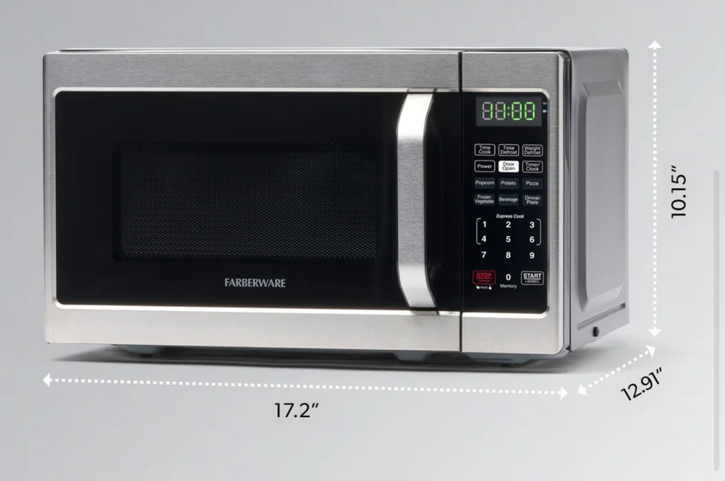 Farberware 0.7 Cubic Feet Compact Countertop Microwave w/ Child Lock