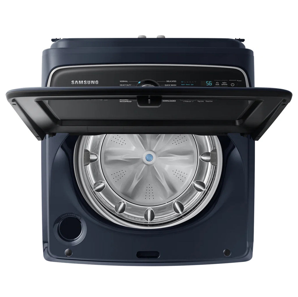 Samsung Navy Top Load Washer & Dryer w/ Steam Santize