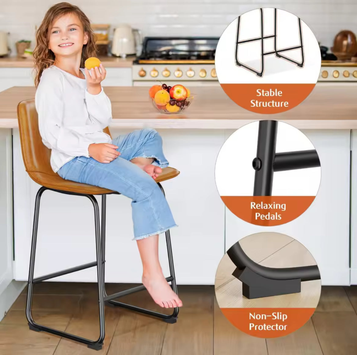 Urban Armless Bar Stools (Set of 2)