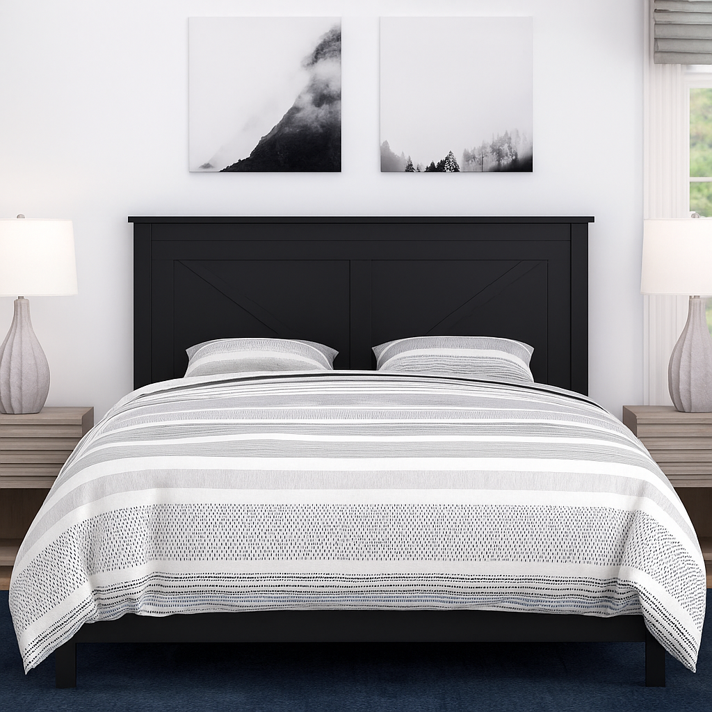 Farmhouse Style Wood Panel Headboard