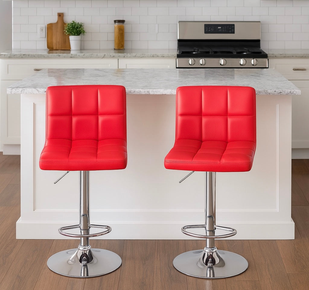 Armless Adjustable Bar Stool (Set of 2)