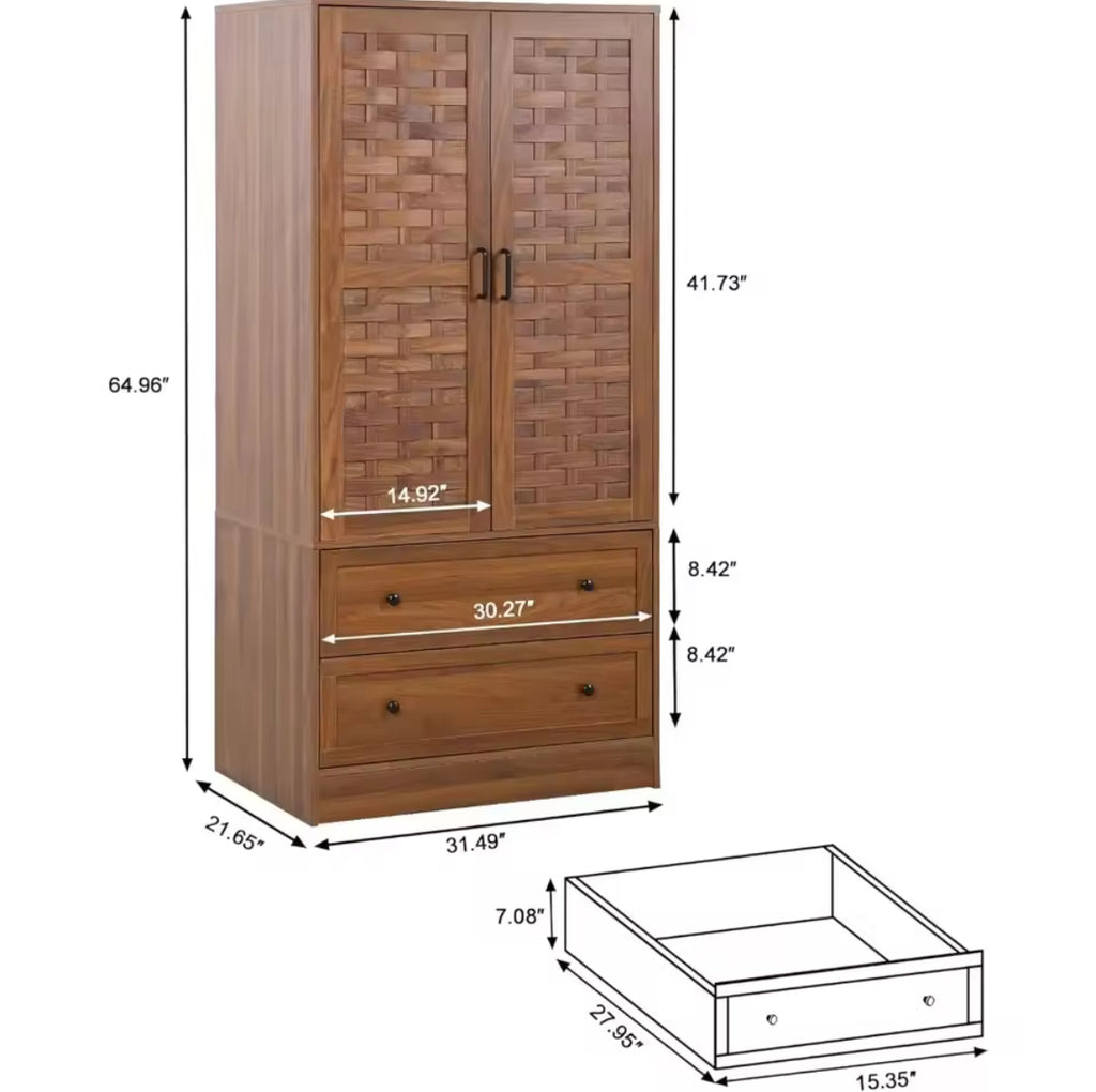31” Woven Armoire