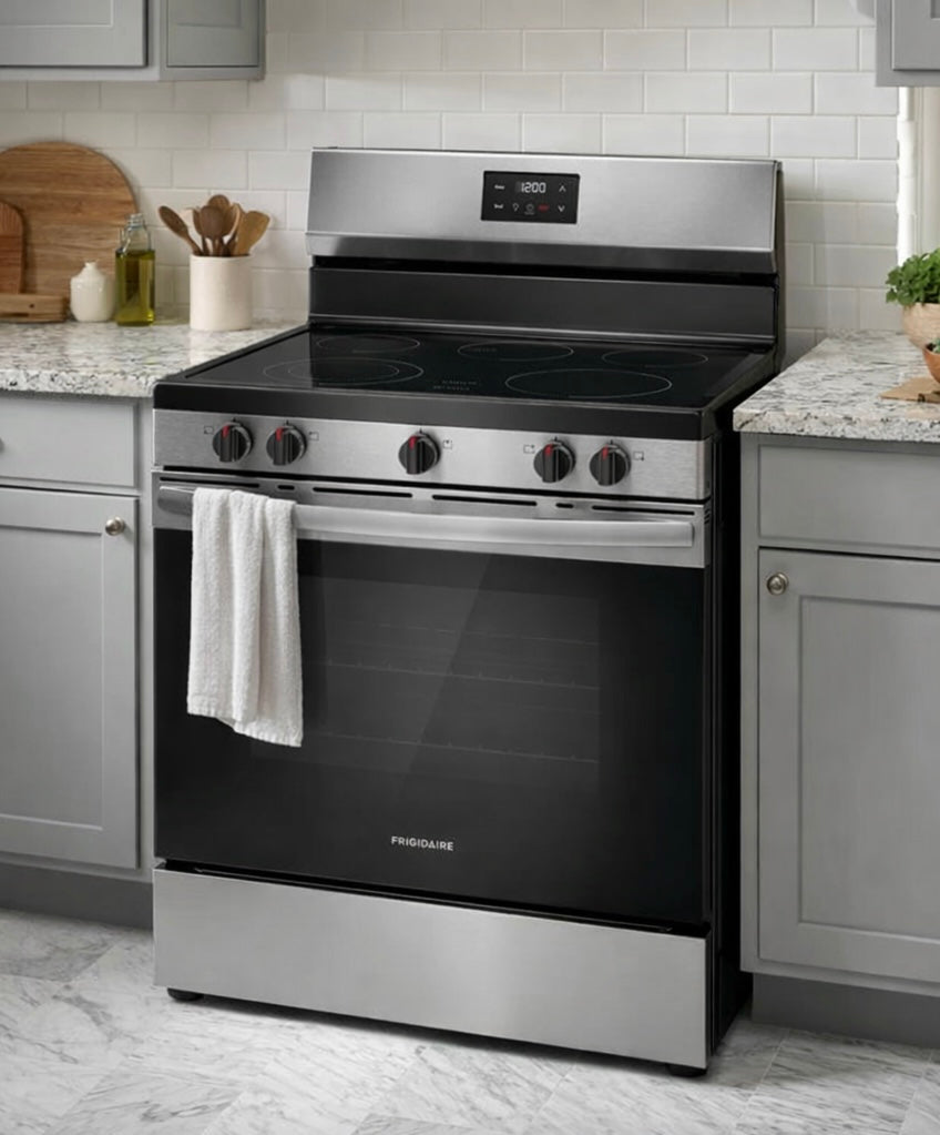 Frigidaire 30" 5.3 Cubic Feet Steam Cleaning Electric Range