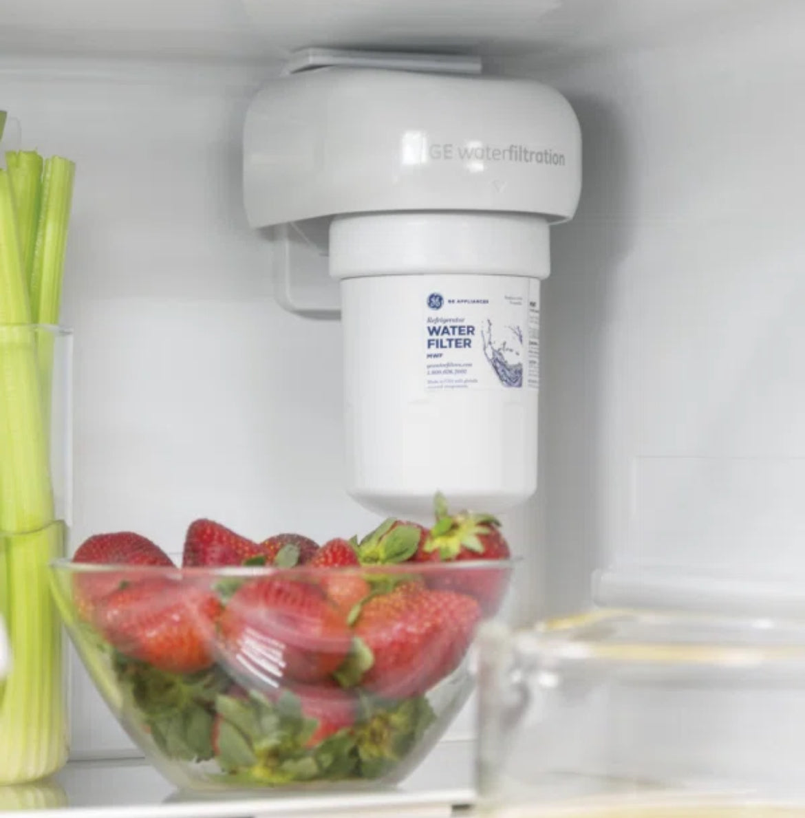 GE 33" 24.08 Cubic Feet Bottom Freezer Refrigerator