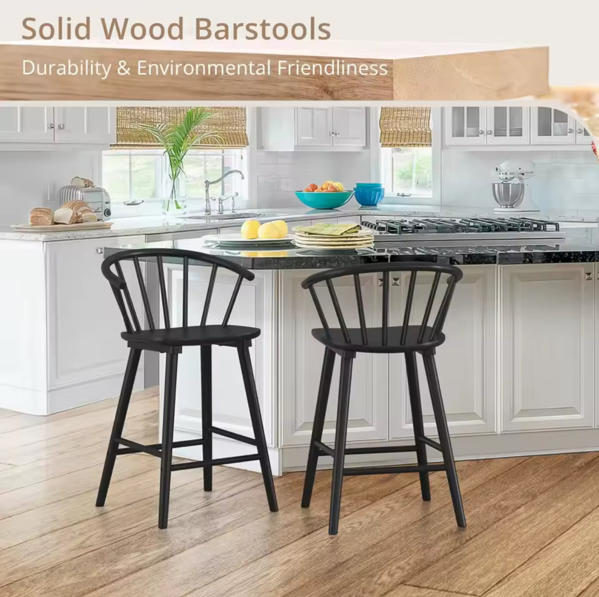 Mid Century Modern Farmhouse-Style Counter Stools