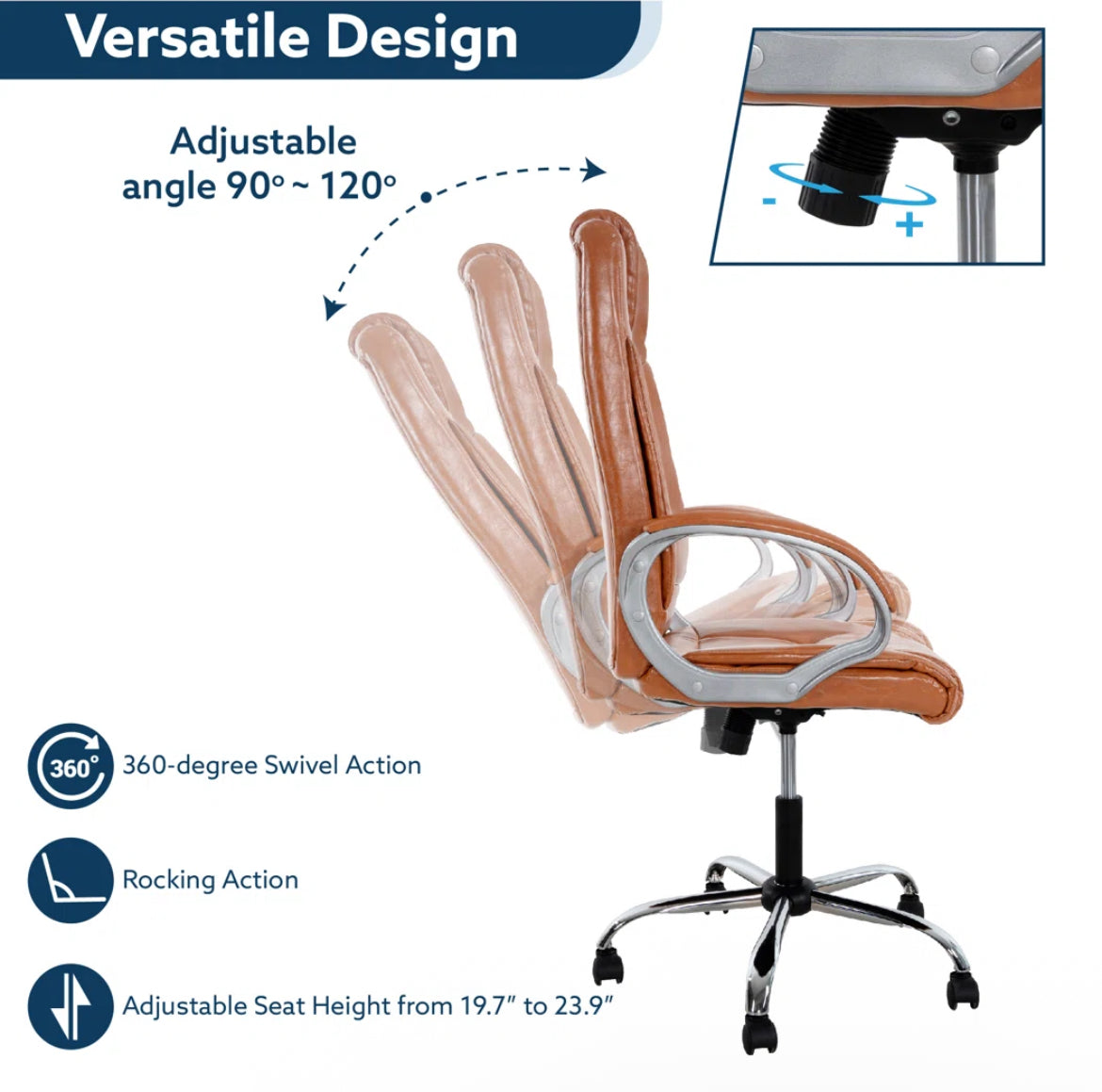 Office Chair w/ Backrest Stools