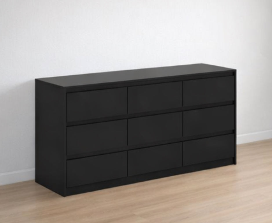 Modern 9-Drawer Wood Dresser