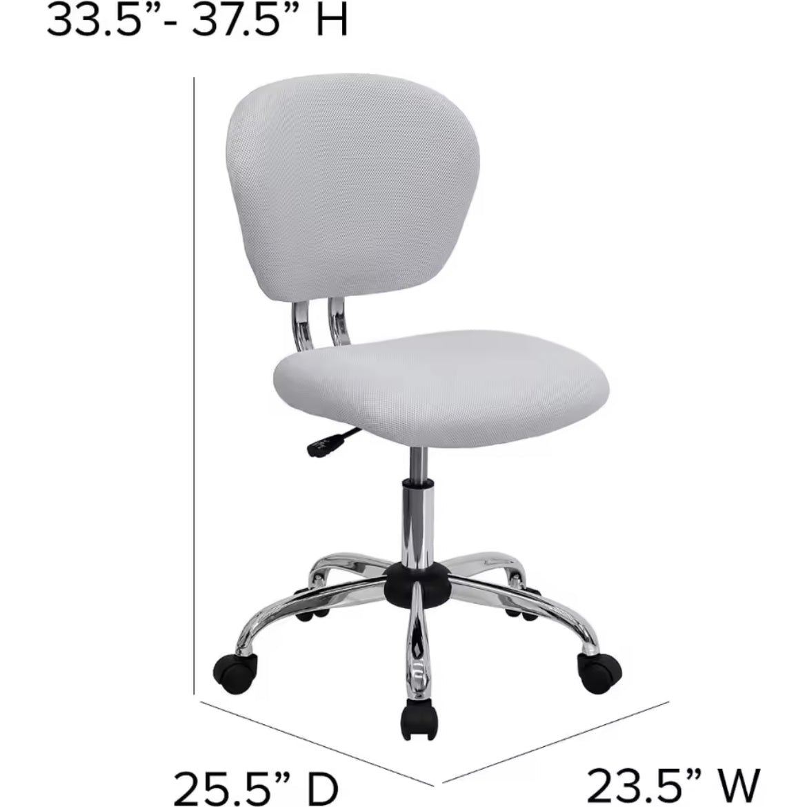 Swivel Office Chair w/ Padded Seat & Chrome Base