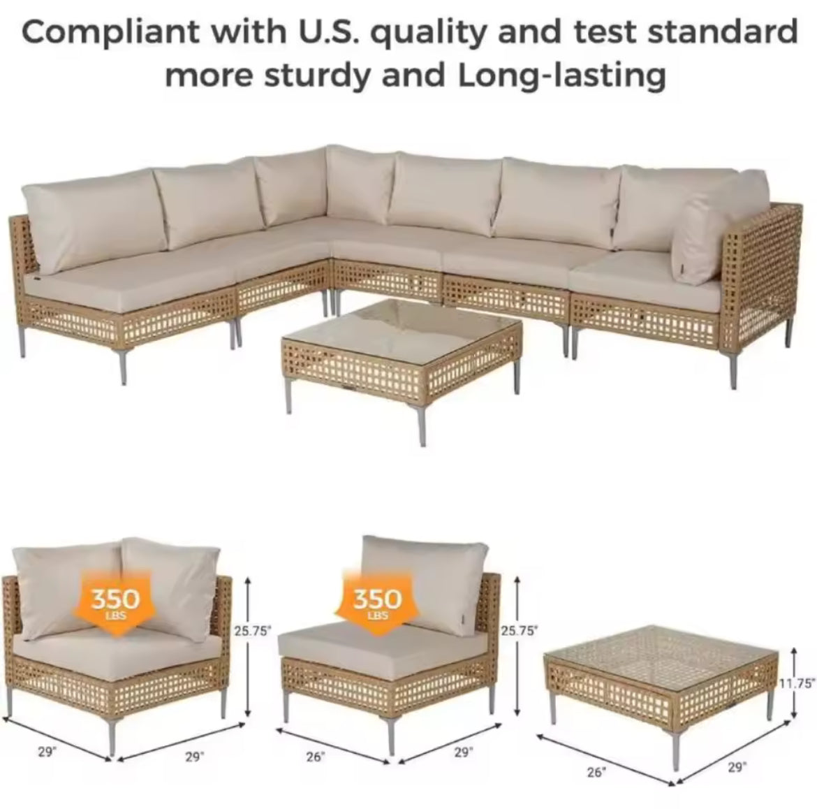 Boho Patio Furniture Set