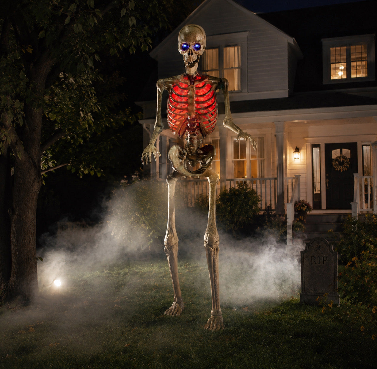 Color Changing Giant Skeleton w/ LED Eyes