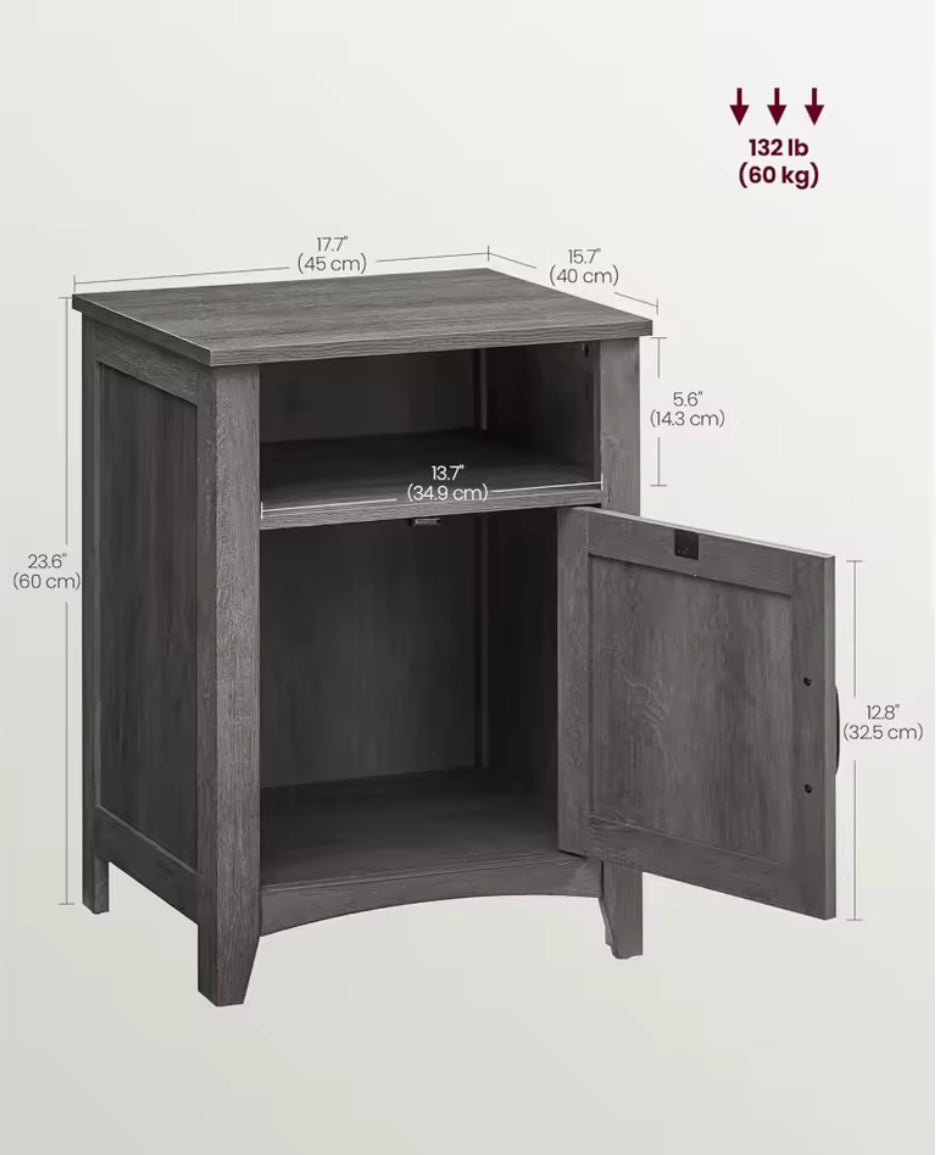 Farmhouse Nightstand w/ Barn Door