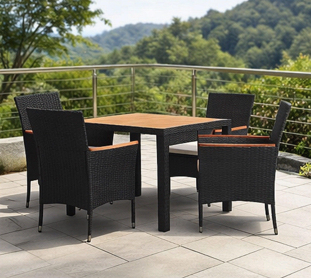 Patio Square Table Set w/ Cushions