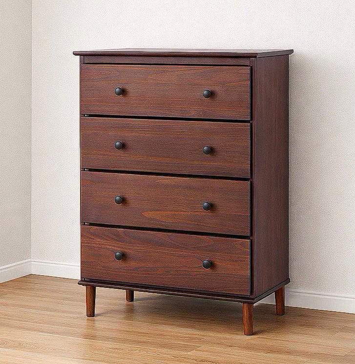 4-Drawer Solid Wood Chest