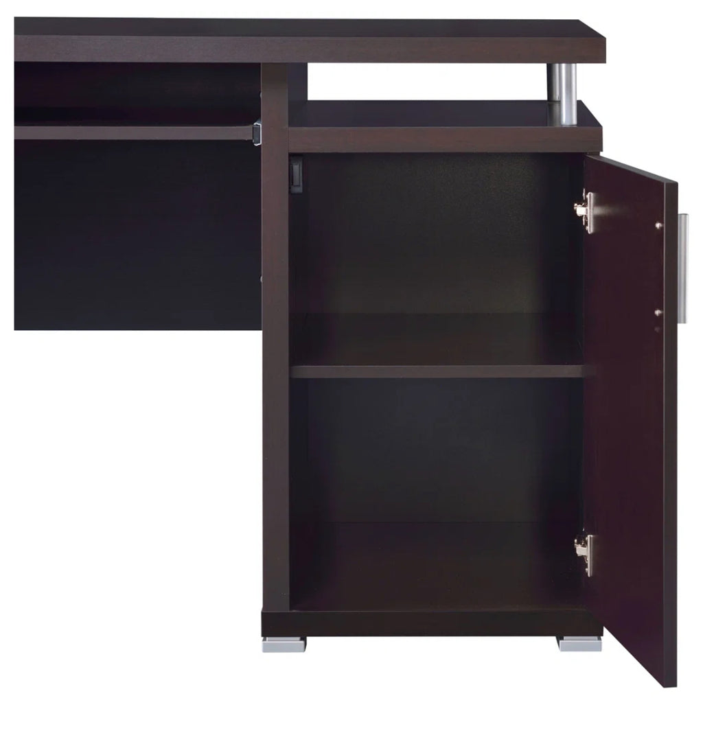 55” Office Desk w/ 2 Drawers & Cabinet