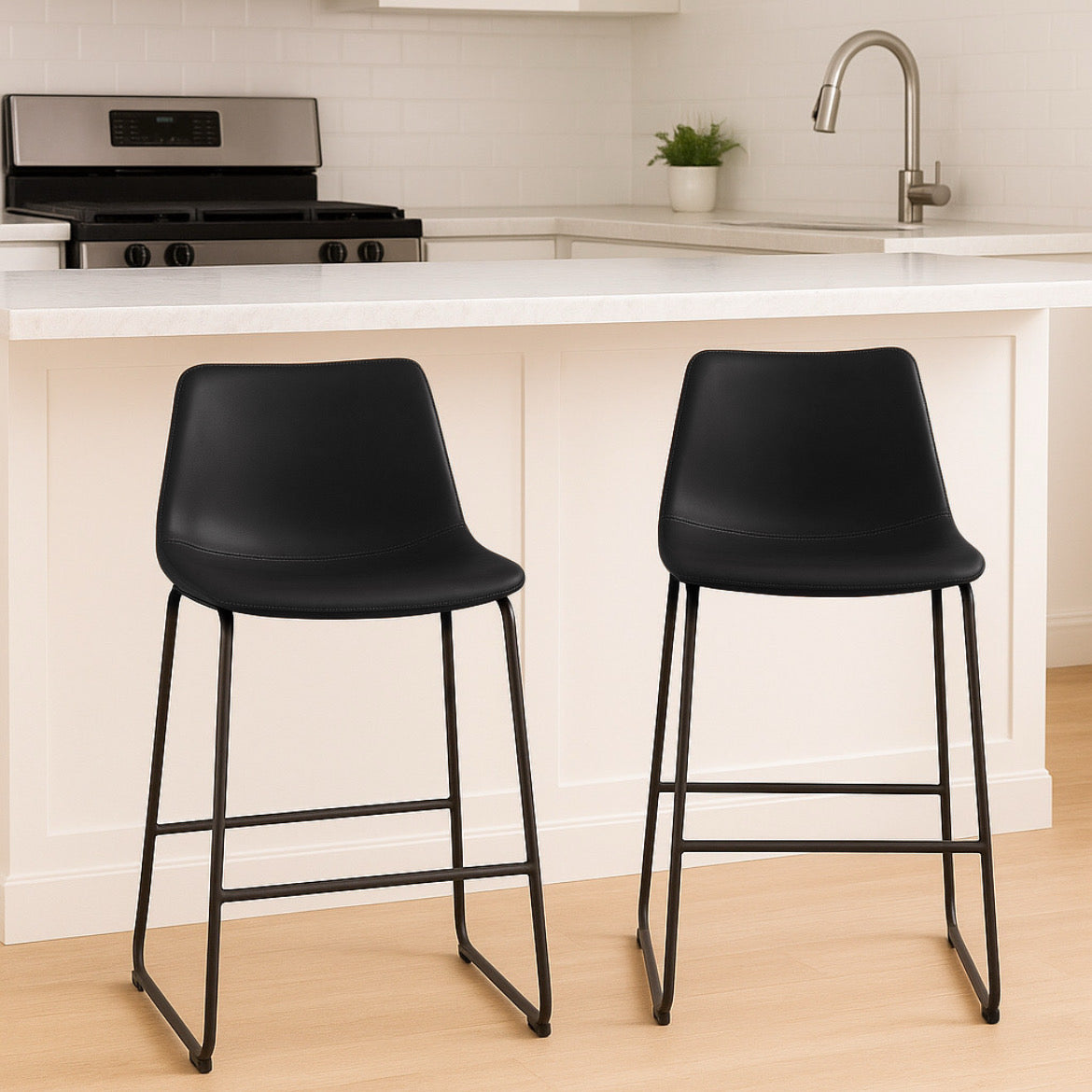 Urban Armless Bar Stools (Set of 2)