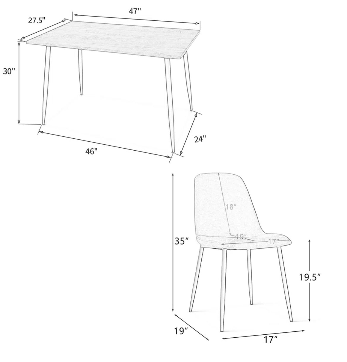 4-Seat Modern Dining Set