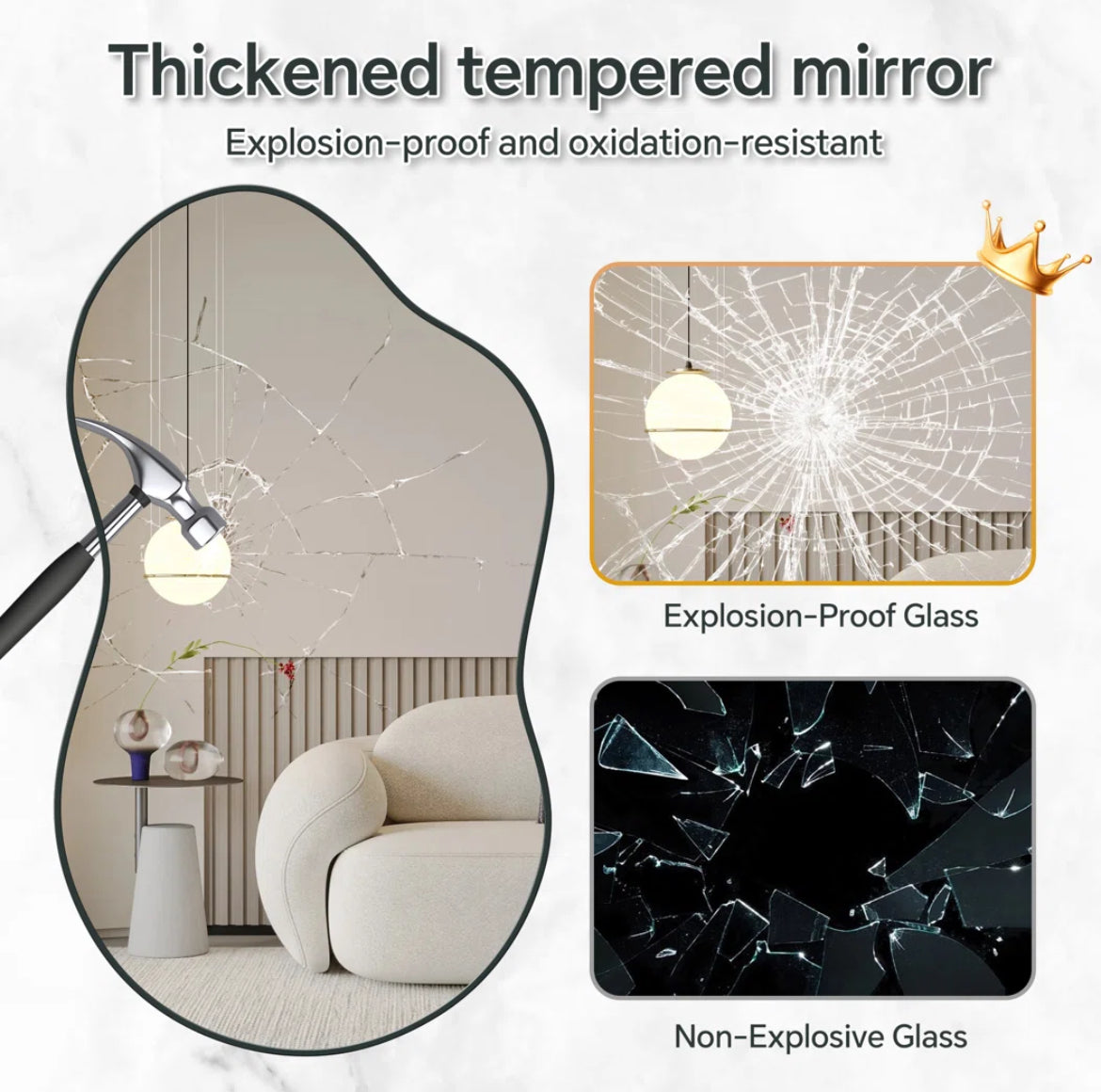 Irregular Unique Shaped Wall Mirror